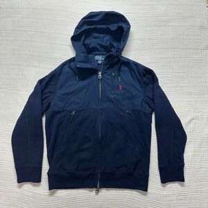 Polo Ralph Lauren Men's Hybrid Full-Zip Mockneck Fleece Jacket with Hood M